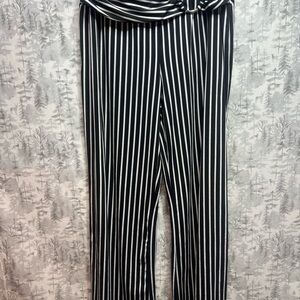Robert Louis Black and White Striped Jumpsuit